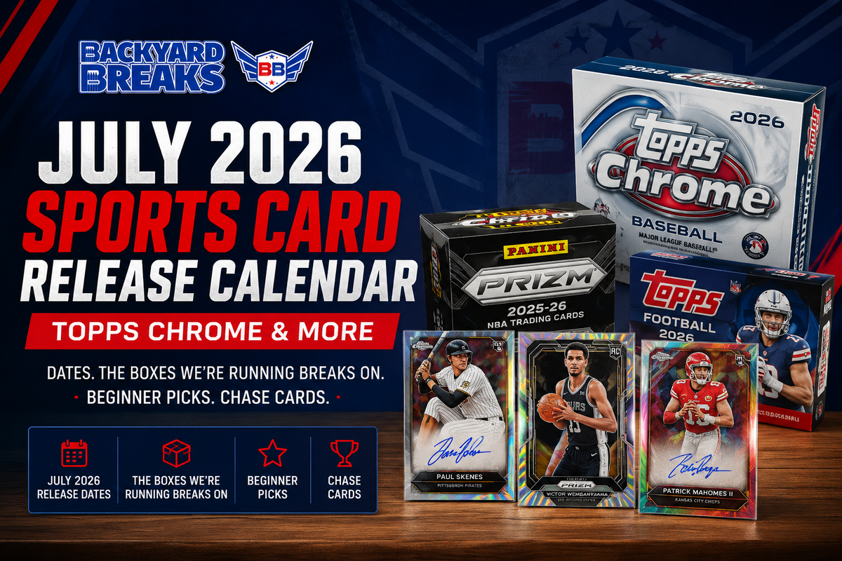July 2026 Sports Card Release Calendar: Best Boxes, Breaks & Chase Cards