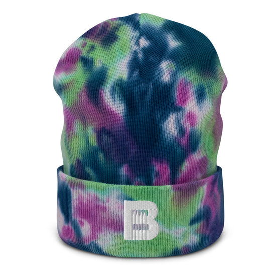 Backyard 'B' Tie-dye beanie